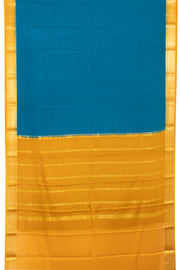 Blue Mysore Crepe Silk Saree With Zari Border 10076229