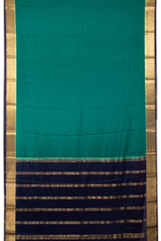 Blue Mysore Crepe Silk Saree With Zari Border 10076234