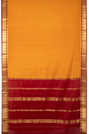 Yellow Mysore Crepe Silk Saree With Zari Border 10076236