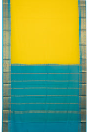 Yellow Mysore Crepe Silk Saree With Zari Border 10076240