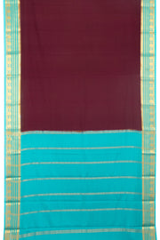 Purple Mysore Crepe Silk Saree With Zari Border 10076242