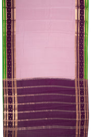Pink Mysore Crepe Silk Saree With Zari Border 10076248