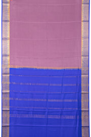 Mauve Mysore Crepe Silk Saree With Zari Border 10076261