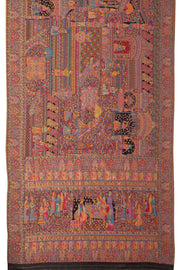 Black Handloom Kashmir Kani Silk Saree 10076301