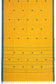 Golden Yellow Handloom Kanchi Cotton Saree with Butta Motifs 10076460