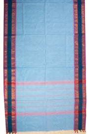 Angel Blue Handloom Kanchi Cotton Saree with Peacock And Paisley Zari Border 10076482