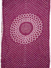 Vintage Rose Purple Tie And Dye Bandhani Cotton Saree 10076498