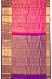Royal Pink Kanjivaram Pure Silk Saree With Vanashringaram Design 10076709