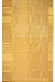 Butterscotch Gold Kanjivaram Pure Silk Saree With Floral Design And Zari Border 10076727