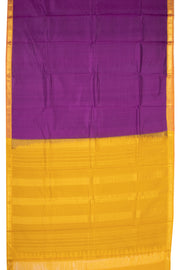Grape Majesty Purple Kanjivaram Pure Silk Saree With Golden Zari Border 10076743