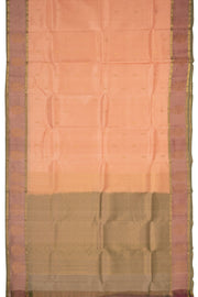 Blush Beige Kanjivaram Pure Silk Saree With Small Diamond Butta Design And Thandavalam Border 10076750