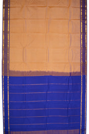 Honey Peach Kanjivaram Pure Silk Saree With Thandavalam Border 10076755