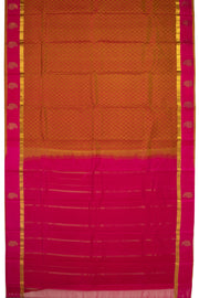 Crushed Berry Pink Kanjivaram Pure Silk Saree With Checks Design And Paisley Border 10076766