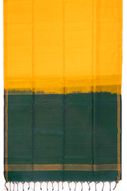 Sunflower Gold Yellow Handloom Borderless Kanjivaram Soft Silk Saree 10076796