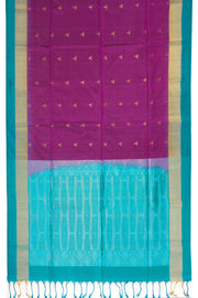 Imperial Berry Purple Handloom Kanjivaram Soft Silk Saree With Butta Design 10076810