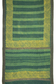 Green Dabu Printed Silk Cotton Saree 10077029