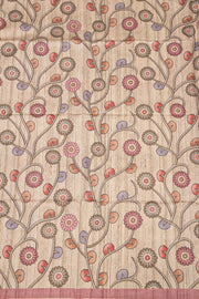 Pink Kalamkari Printed Semi Tussar Silk Saree 10077263