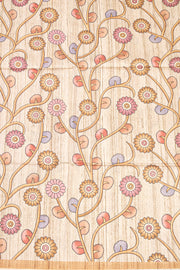 Beige Kalamkari Print Semi Tussar Silk Saree 10077284