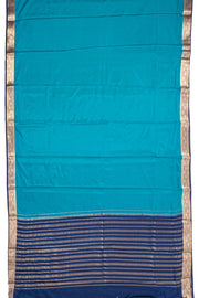 Blue Semi Mysore Crepe Silk Saree 10077785