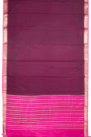 Plum Semi Mysore Crepe Silk Saree 10077787