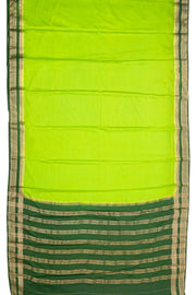 Parrot Green Semi Mysore Crepe Silk Saree 10077798