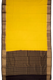 Golden Yellow Semi Mysore Crepe Silk Saree 10077806