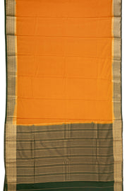 Saffron Orange Semi Mysore Crepe Silk Saree 10077807