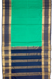 Emerald Green Semi Mysore Crepe Silk Saree 10077829