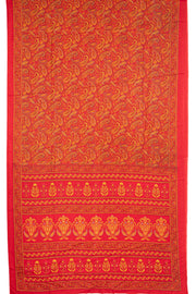 Red Kani Printed Silk Saree 10077861