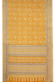 Yellow Kani Printed Silk Saree 10077862
