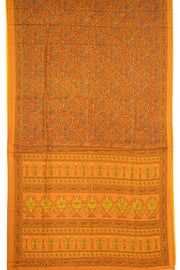 Yellow Kani Printed Silk Saree 10077866