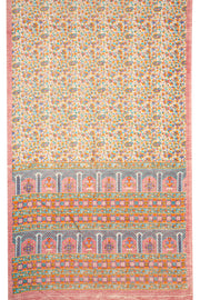 Cream Kani Printed Silk Saree 10077876