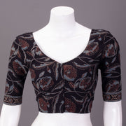 Black Hand Block Ajrakh Printed Cotton Blouse 10074448