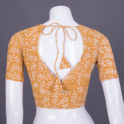 Mustard Handblock Printed Cotton Blouse 10069797 - Avishya