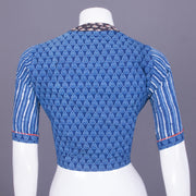 Blue Handblock Printed Cotton Blouse 10069763 - Avishya