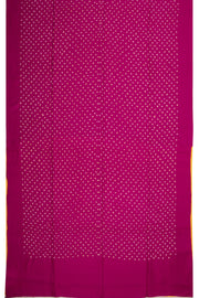 Pink Bandhani Mulberry Silk Saree With Contrast Blouse 10073068