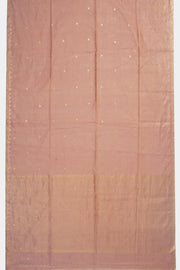 Beige Handloom Mercersised Tissue silk warp Saree with Zari embroidery 10073087