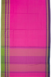 Pink Handloom Dhaniakhali Cotton Saree - Avishya