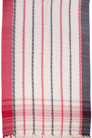 Off White Handloom Dhaniakhali Cotton Saree 10068868 - Avishya