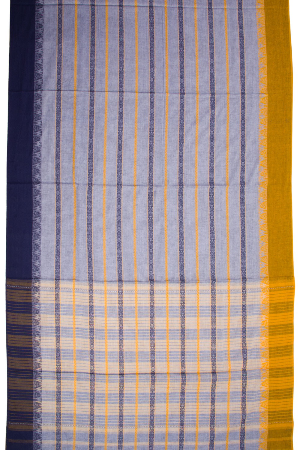 Purple Handloom Dhaniakhali Cotton Saree  - Avishya