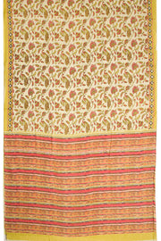 Pista Green Vanaspathi Printed Mulmul Cotton Saree 10069104 - Avishya