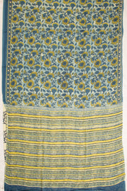 Blue Vanaspathi Printed Mulmul Cotton Saree 10069095 - Avishya