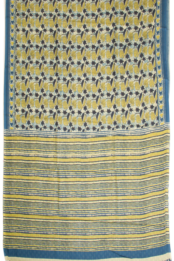 Blue Vanaspathi Printed Mulmul Cotton Saree 10069099 - Avishya