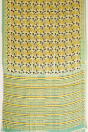 Green Vanaspathi Printed Mulmul Cotton Saree 10069100 - Avishya