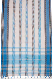 White Handloom Dhaniakhali Cotton Saree - Avishya