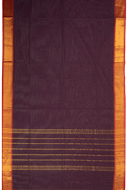 Purple Handloom Chettinad Cotton Saree 10075873