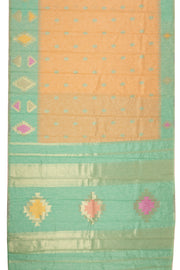 Kanjivaram Vegan Viscose Silk Brown Color Jute Style Finish 10075601