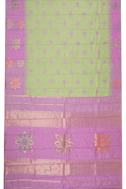  Pastel Pistachio Fancy Kanjivaram Vegan Silk Saree 10075594