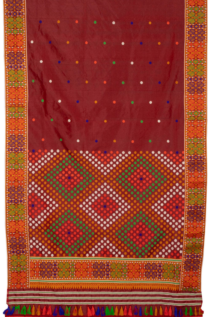Brown Handloom Assam Silk Saree - Avishya