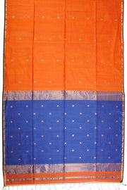 Orange Handloom Maheshwari Silk Cotton Saree 10068645 - Avishya